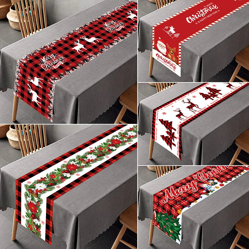 Christmas Table Runner | Merry Christmas Tablecloth for Home Decor | Xmas Ornament for Holiday Parties 2024