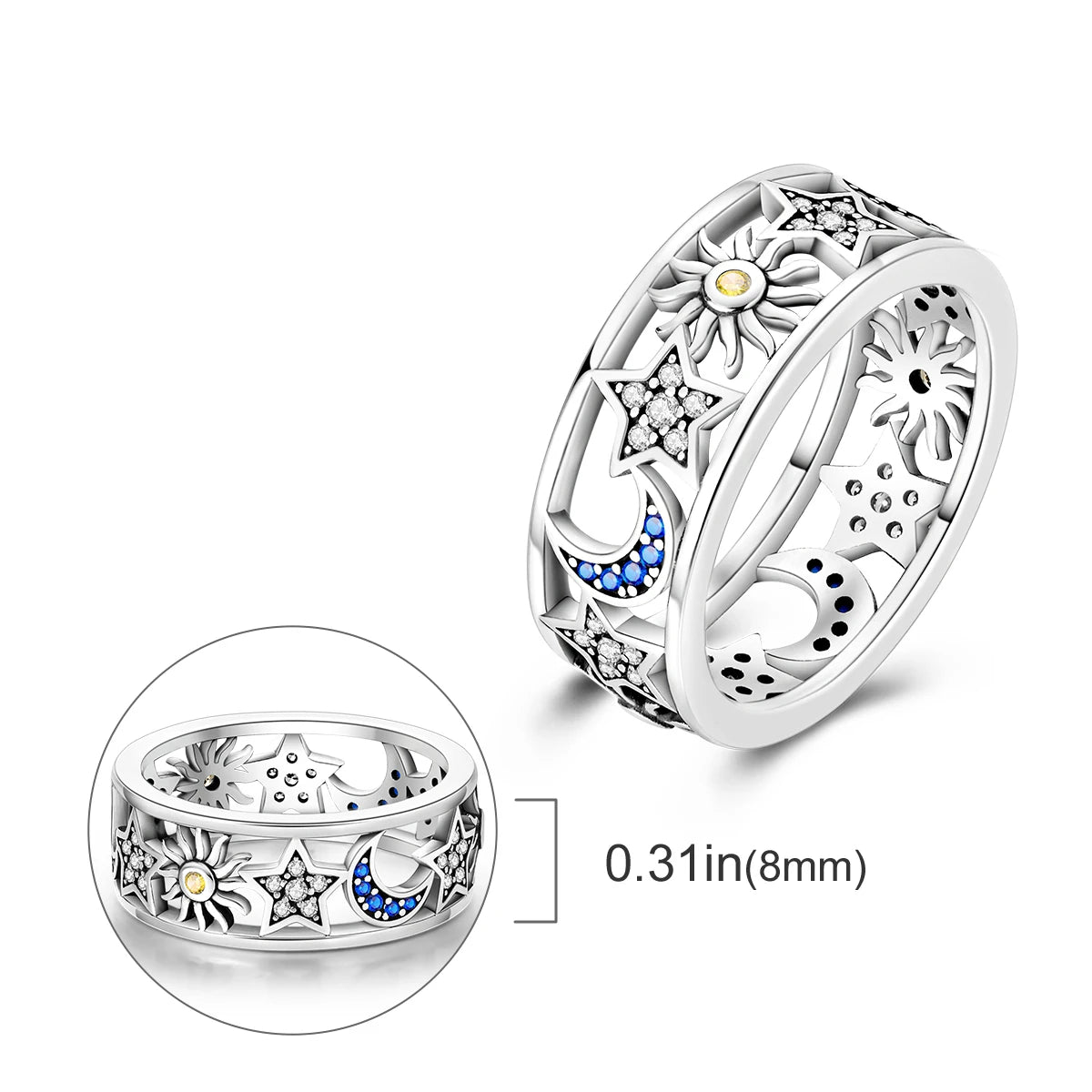 Silver Plated Infinite Love Firefly Ring Original Design Zircon Finger Rings For Women High Quality Wedding Jewelry Gift