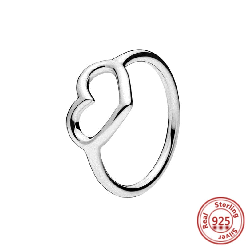 Elegant 925 Sterling Silver Crown Heart Wing Ring – A Timeless Anniversary Gift