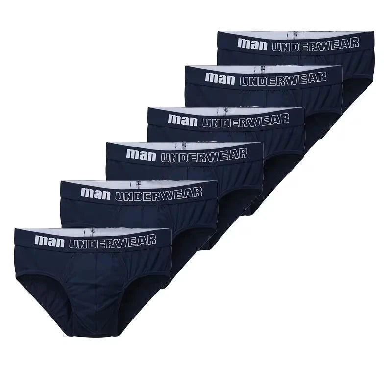 6PCS Men's Briefs 🩲 Soft Cotton Underwear | Fashion Bikini Brazilian Underpants | Casual Triangular Underwear for All Seasons