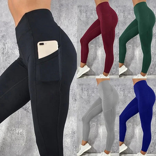 Stay Active & Stylish with Pocketed Yoga Pants! 🧘‍♀️