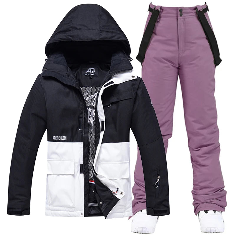 Unisex Snow Suit ⛷️ Waterproof Ski Jacket & Pants Set 🏔️ -30° Winter Snowboarding Outfit