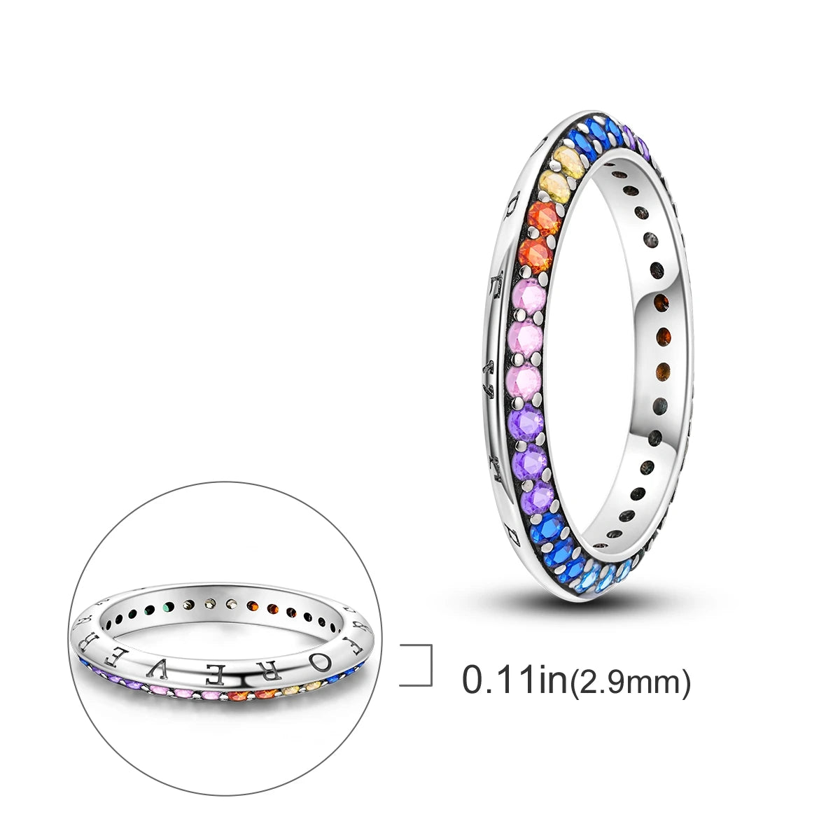 Silver Plated Infinite Love Firefly Ring Original Design Zircon Finger Rings For Women High Quality Wedding Jewelry Gift