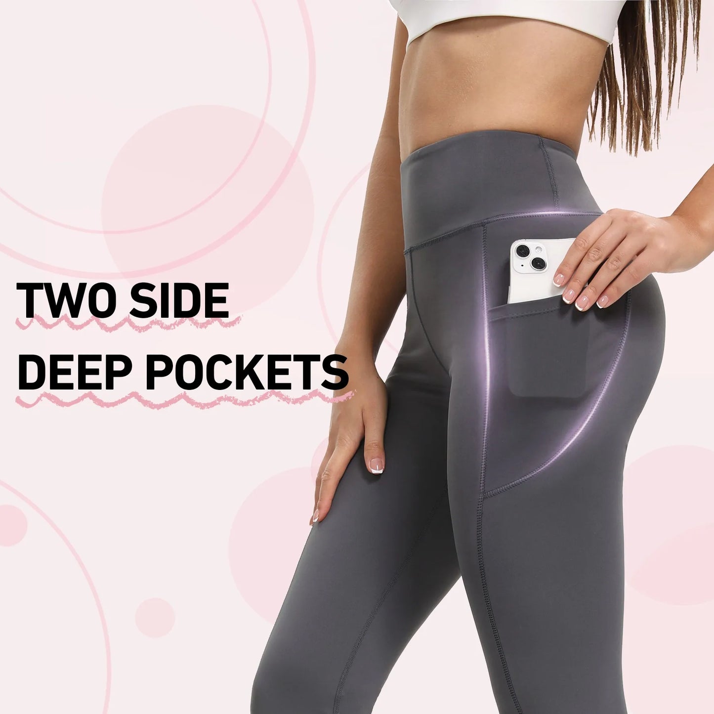 High Waist Flare Leggings with Pockets – Perfect for Yoga, Fitness, and Casual Wear