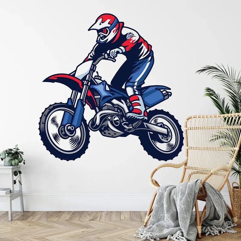 Motocross Dirt Bike Wall Decal 🏍️🎨