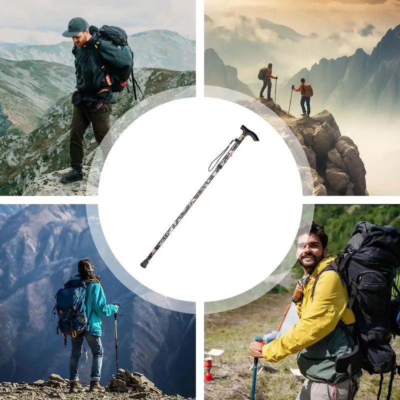 🌲 Telescopic Aluminum Alloy Trekking Poles | Foldable Hiking Sticks for Survival and Outdoor Adventure