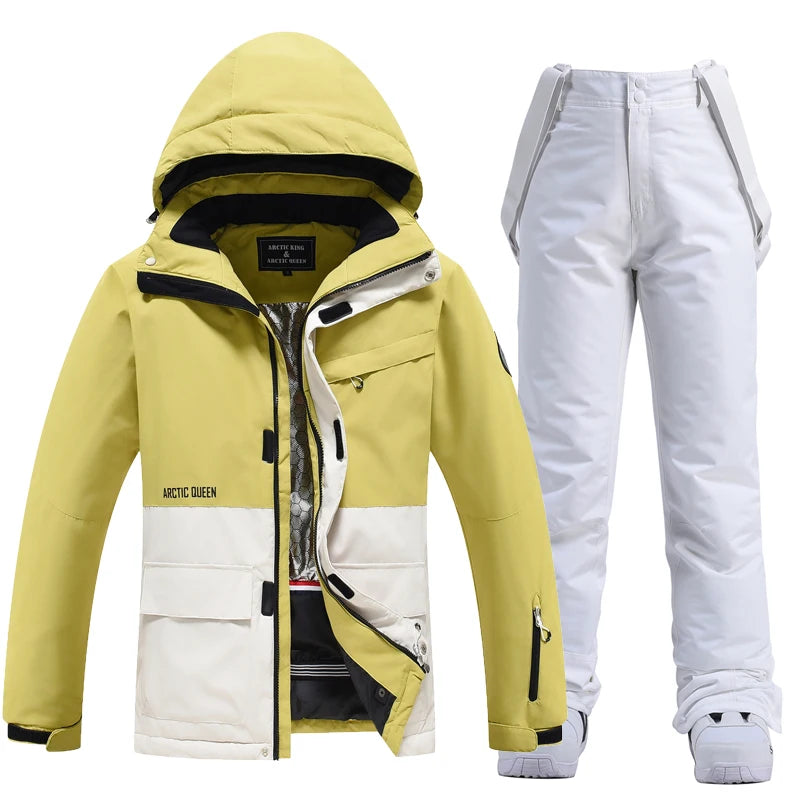 Unisex Snow Suit ⛷️ Waterproof Ski Jacket & Pants Set 🏔️ -30° Winter Snowboarding Outfit