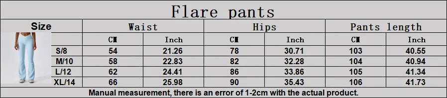 High-Waist Flare Leggings Yoga Pants for Women – Fitness & Dance Trousers