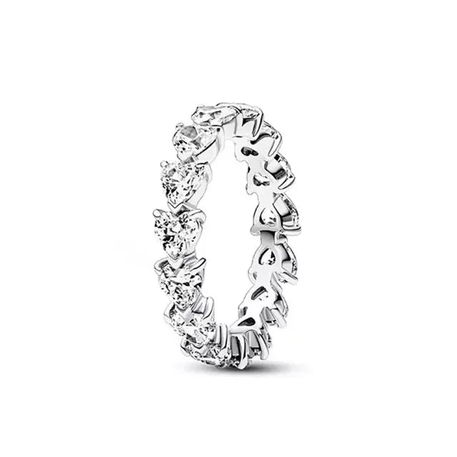 🌹 925 Sterling Silver Infinite Heart & Daisy Ring – A Timeless Gift for Women