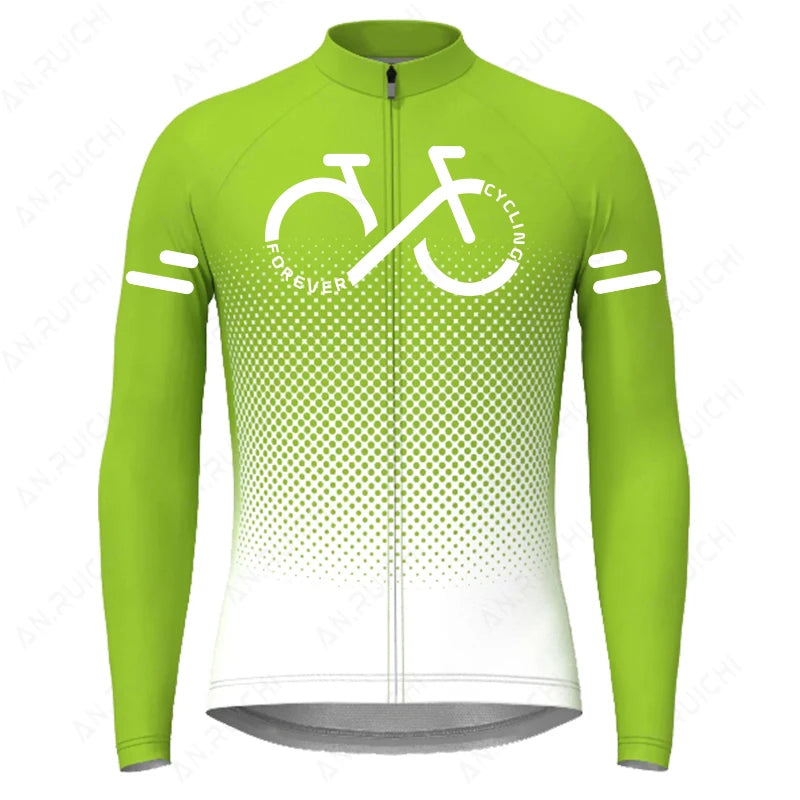 Gradient Color Cycling Jersey | 2023 Summer Long Sleeve MTB & Road Bike Shirt 🌈