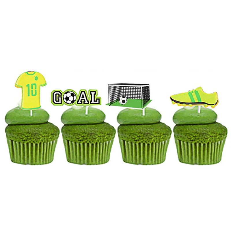 🏈 8pcs Football Cake Topper Flags for Sports Birthday Party Decor! 🎂