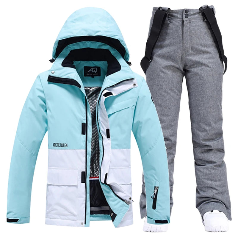 Unisex Snow Suit ⛷️ Waterproof Ski Jacket & Pants Set 🏔️ -30° Winter Snowboarding Outfit