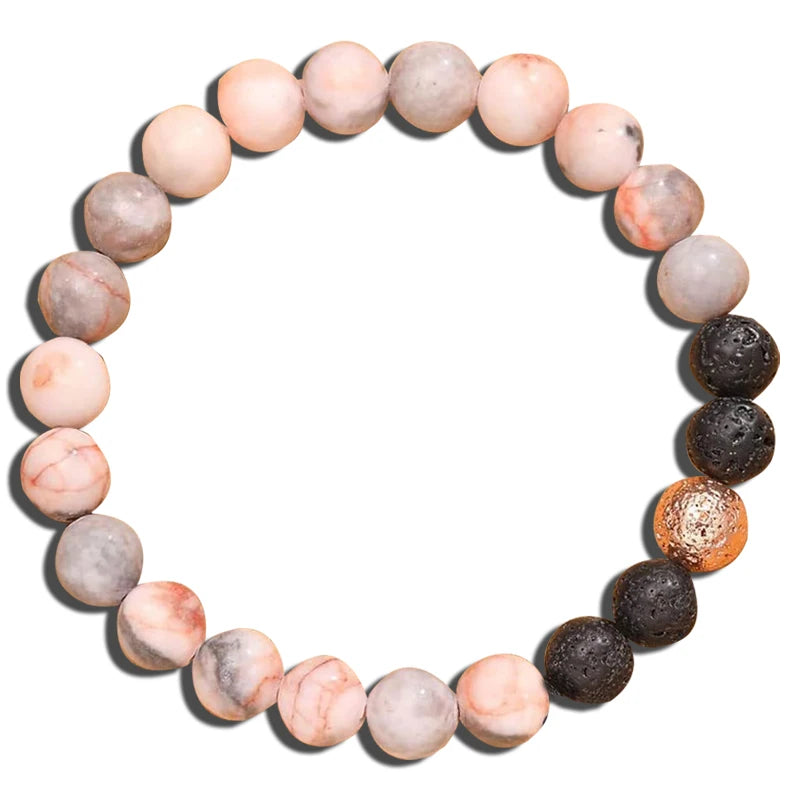 Pink Stone Cache Bracelet – Handmade Gift for Valentine's, Birthdays & Mother's Day