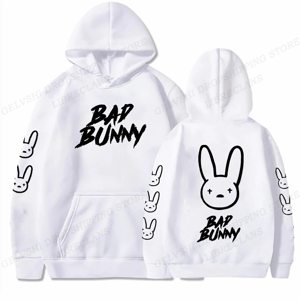 Debí tirar MAX fotos | Rabbit Print Unisex Hoodie – Streetwear Hip Hop Hooded Sweatshirt