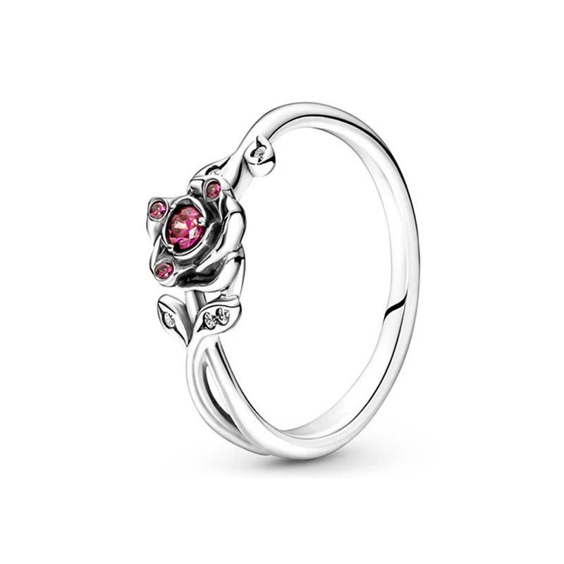 🌹 925 Sterling Silver Infinite Heart & Daisy Ring – A Timeless Gift for Women