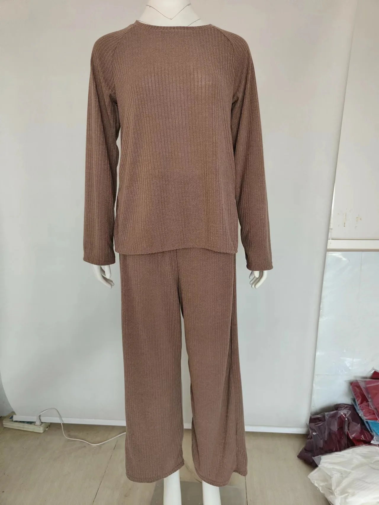 🌟 Women's Knit Lounge Set – Cozy Sweater & Pants for Fall/Winter 🌟