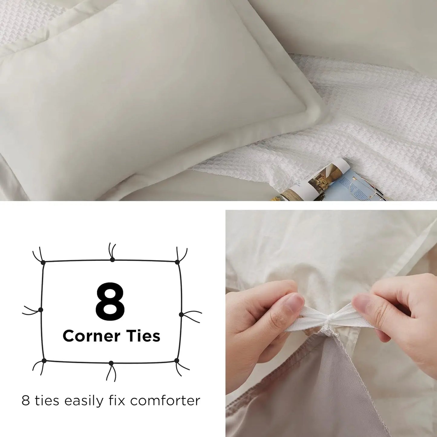 Bedsure Duvet Cover - Soft Double Brushed Duvet Cover with Zipper Closure, No Comforter, Available in Twin, Full, Queen, King, Cal King