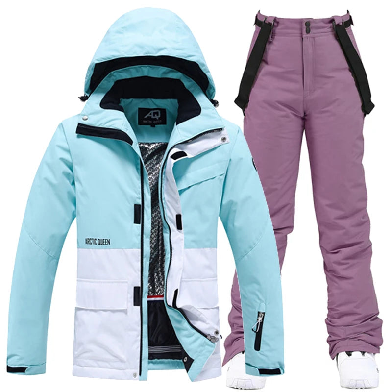 Unisex Snow Suit ⛷️ Waterproof Ski Jacket & Pants Set 🏔️ -30° Winter Snowboarding Outfit