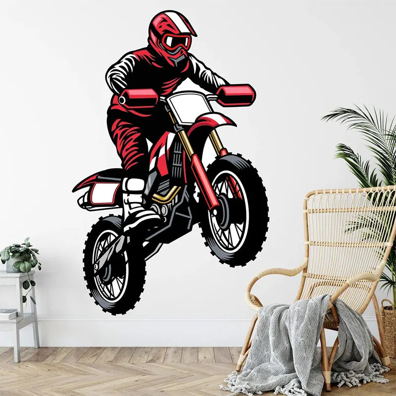 Motocross Dirt Bike Wall Decal 🏍️🎨