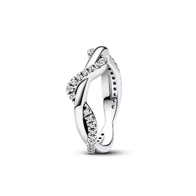 🌹 925 Sterling Silver Infinite Heart & Daisy Ring – A Timeless Gift for Women