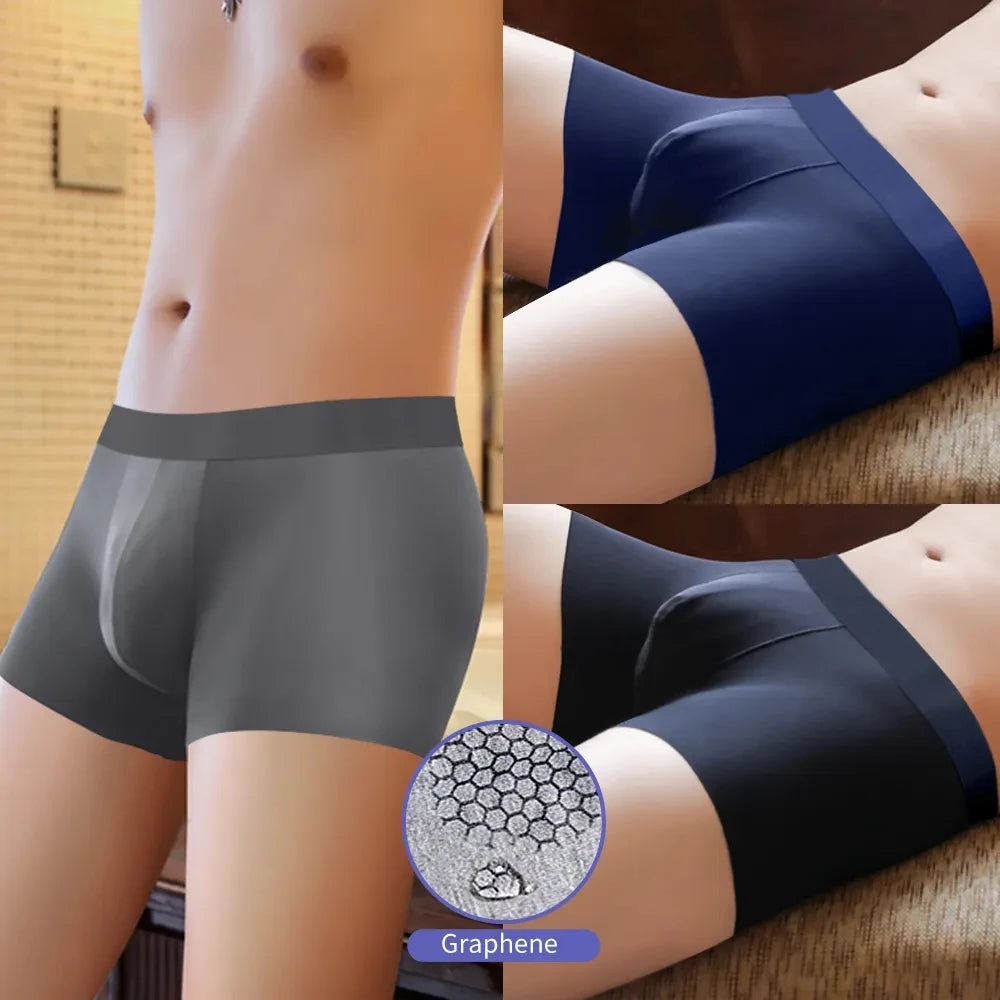 🧊 Men's Ice Silk Graphene Boxers | Breathable & Comfortable Underwear | Calzoncillos para Hombres L-6XL