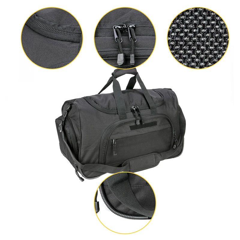 🏋️‍♂️ Waterproof Gym Bag | Men’s Sports & Travel Duffle | Tactical Military Fitness Training Bag | 60L Capacity