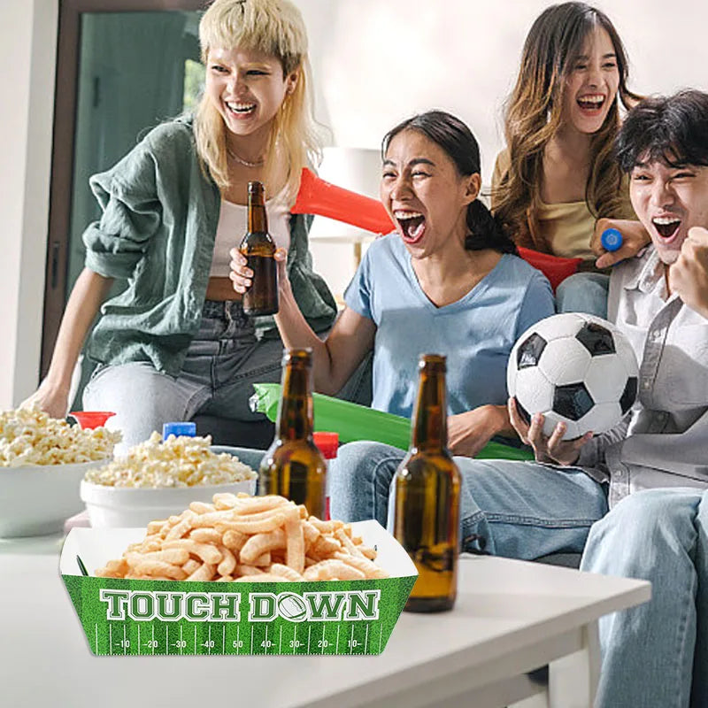 🏈 6Pcs Rugby-Themed Popcorn & Snack Boxes | Sports Party Must-Have! 🥳