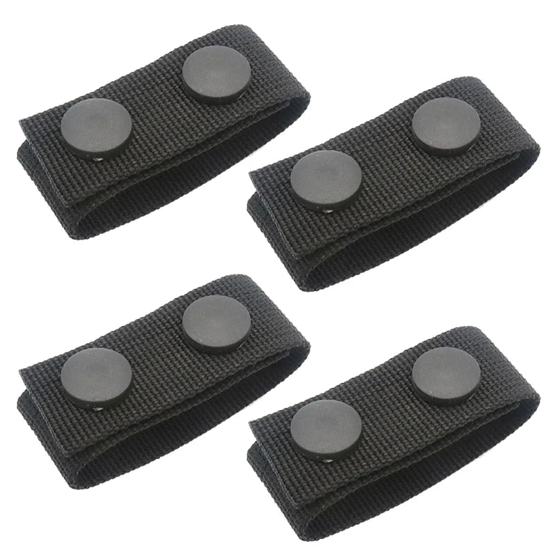 Pack of 4 Tactical Belt Strap Keepers – Secure Loop Retainers for Wide Belts, Backpacks & Gear