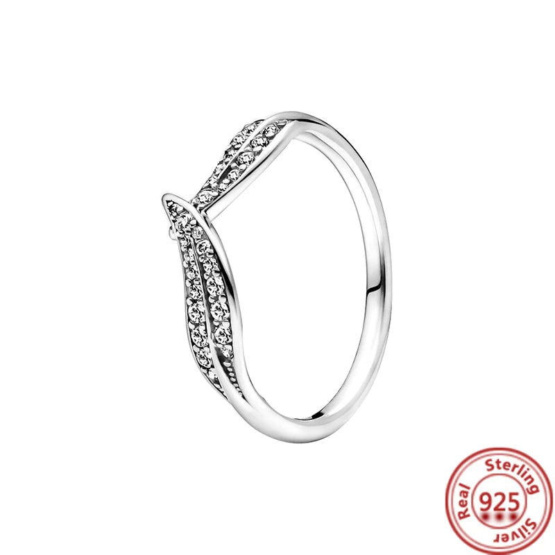 Elegant 925 Sterling Silver Crown Heart Wing Ring – A Timeless Anniversary Gift