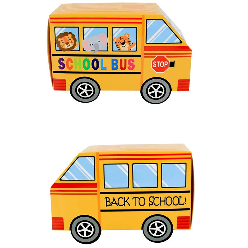 🚌✨ 24pcs Back-to-School Bus Candy Gift Boxes – Perfect Party Favors for Kids! 🎉🍬