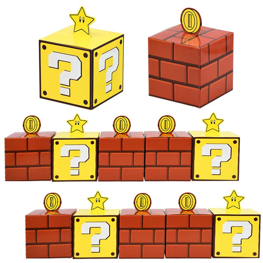 🎮✨ 3/6Pcs Question Blocks Candy Gift Box – Perfect for Kids' Video Game Theme Parties! 🎉🍭