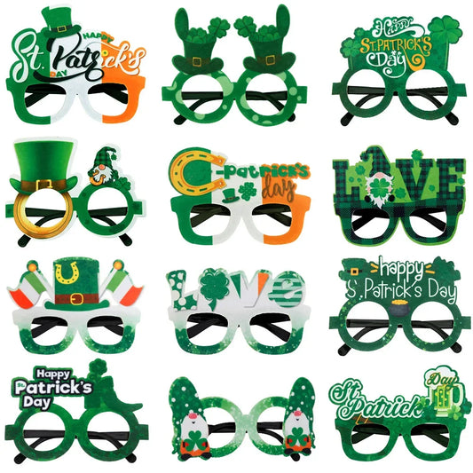 St. Patrick's Day Irish Clover Glasses Festival Supplies Photography Props Party Dress Up Funny Glasses