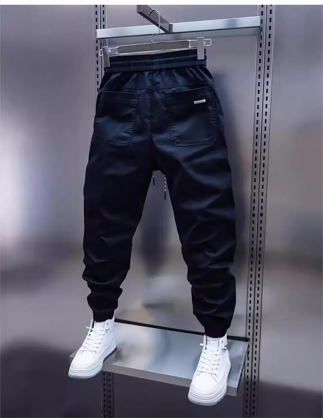 🛠️ Men’s Fleece Sweatpants with Ankle Binding 🌟 Jeans for men | Autumn and Winter Cargo Pants – Loose and Casual Style for Everyday Comfort