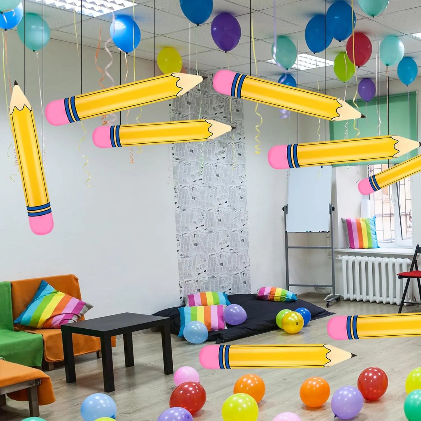 ✏️🎈 3 Pcs Giant 27-Inch Inflatable Pencils – Perfect Back-to-School & Party Decorations! 🎓🎉