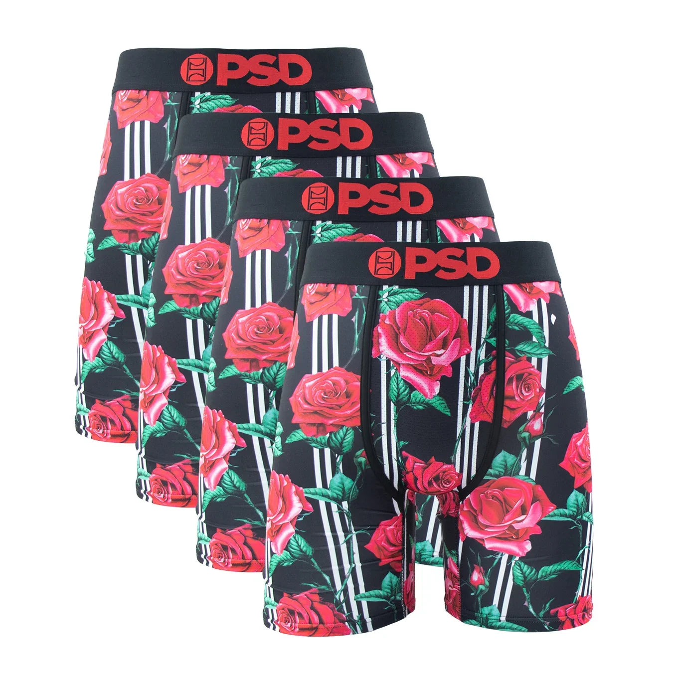 4Pcs Men's Boxer Briefs | Breathable Fashion Print Underwear for Comfort & Style