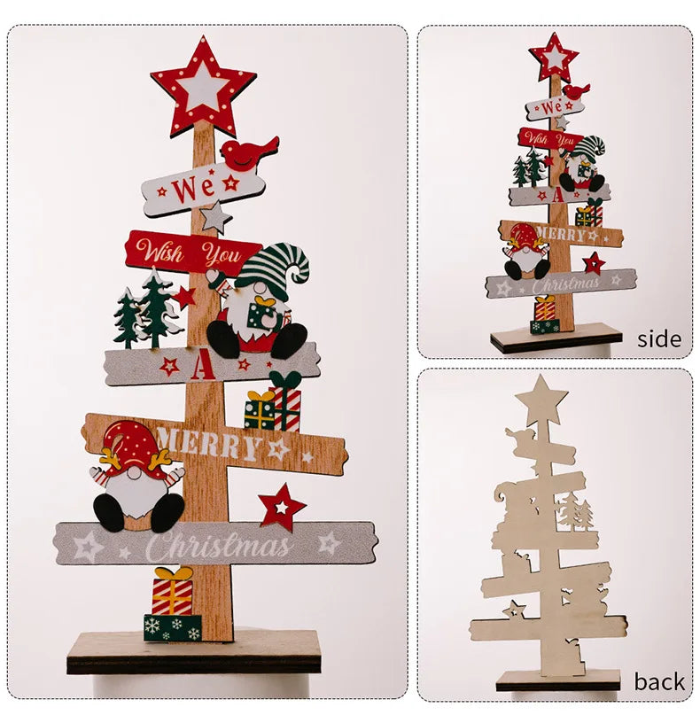 Desktop Christmas Tree Santa Claus DIY Decoration