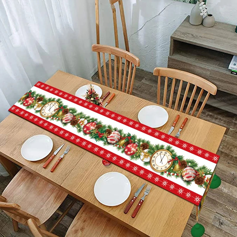 🎄 2024 Christmas Table Runner 🌟 | Festive Polyester Tablecloth for Holiday Decor 🎉