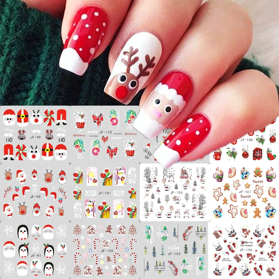 Valentine's Day Rose Nail Stickers | Full Cover French Blooming Flower Sliders | Water Decals for Manicure