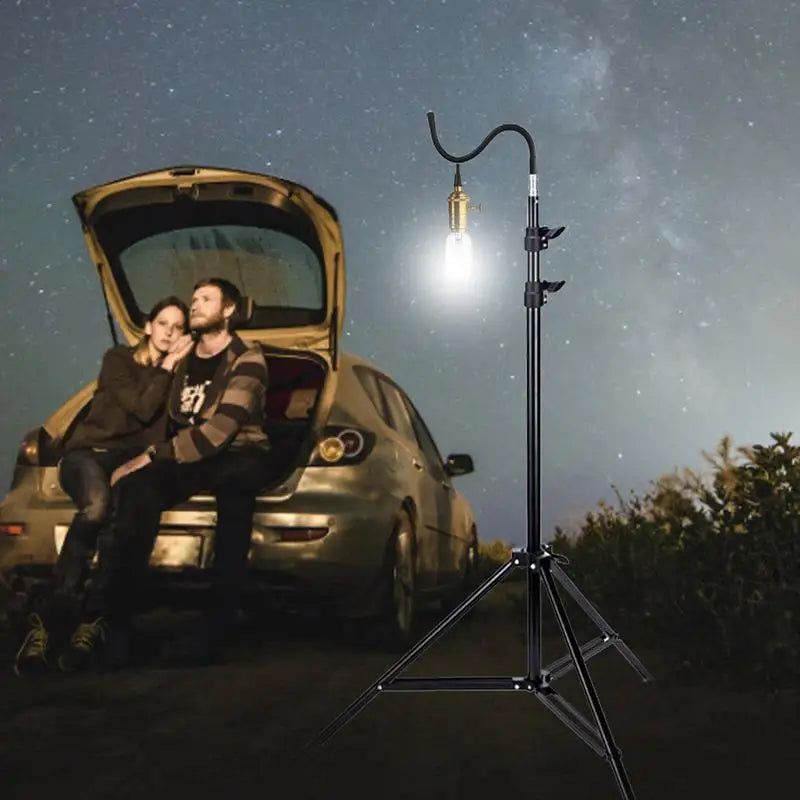 🌟 2m Light Stand | Folding Telescoping Tripod, Adjustable Aluminium Holder for Outdoor Camping