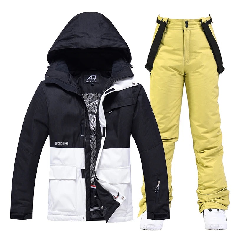 Unisex Snow Suit ⛷️ Waterproof Ski Jacket & Pants Set 🏔️ -30° Winter Snowboarding Outfit