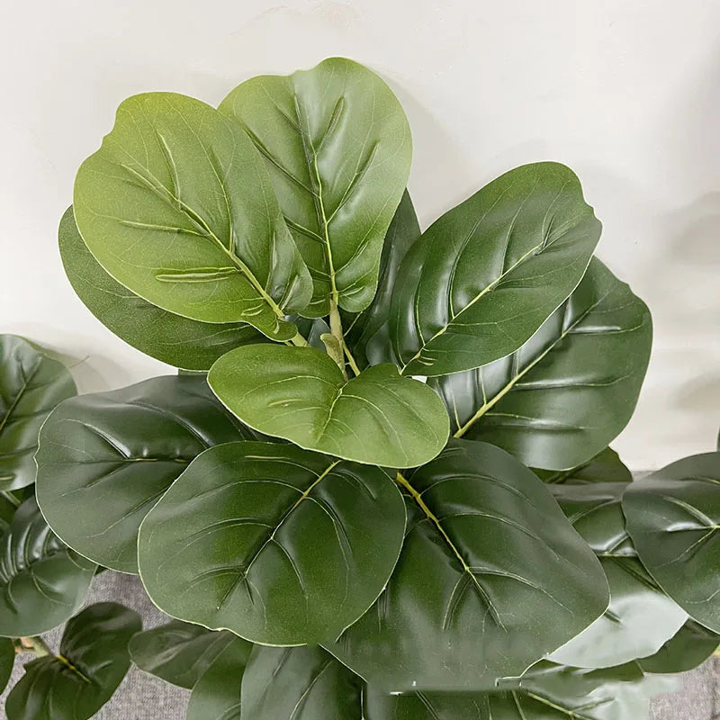 59in Large Ficus Tree Artificial Plants Fake Tree Plastic Banyan Leafs Real Touch Banyan Tree Leaves For Home Office Shop Decor