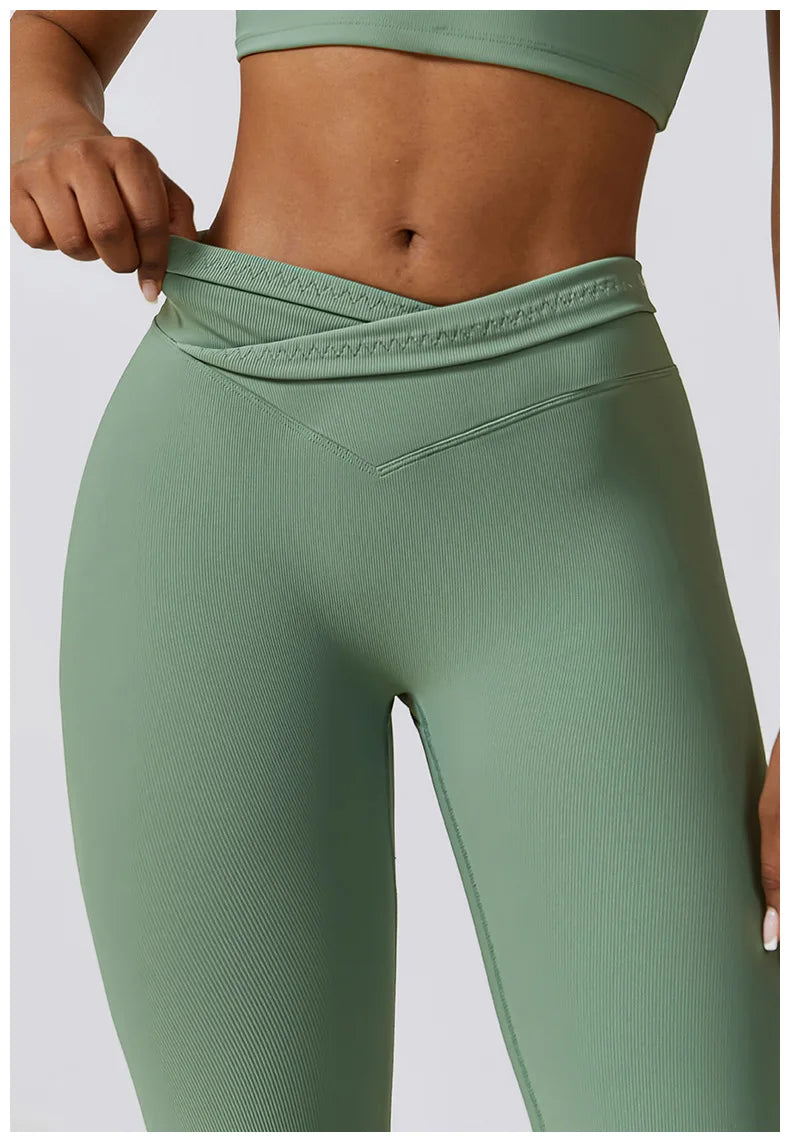 High-Waist Flare Leggings Yoga Pants for Women – Fitness & Dance Trousers