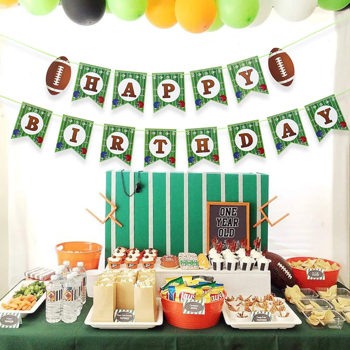 🏉 Celebrate in style with our Rugby Theme Birthday Flag Banner! Perfect for kids' parties, this football-themed decoration adds a sporty and festive touch to any event. 🎉