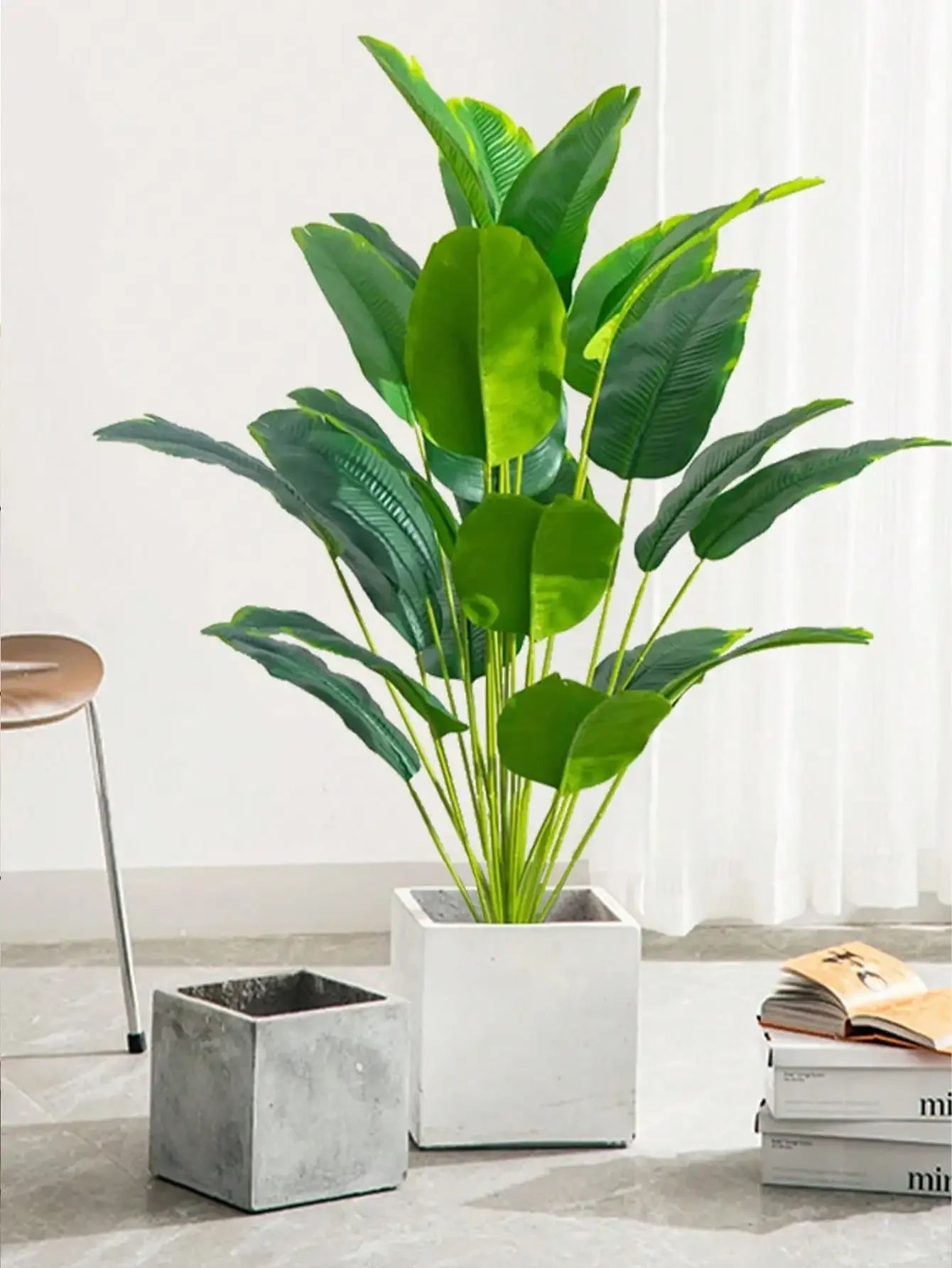 🌴 Artificial Tropical Palm Tree - Real Touch Banana Plants Leaves 🌴