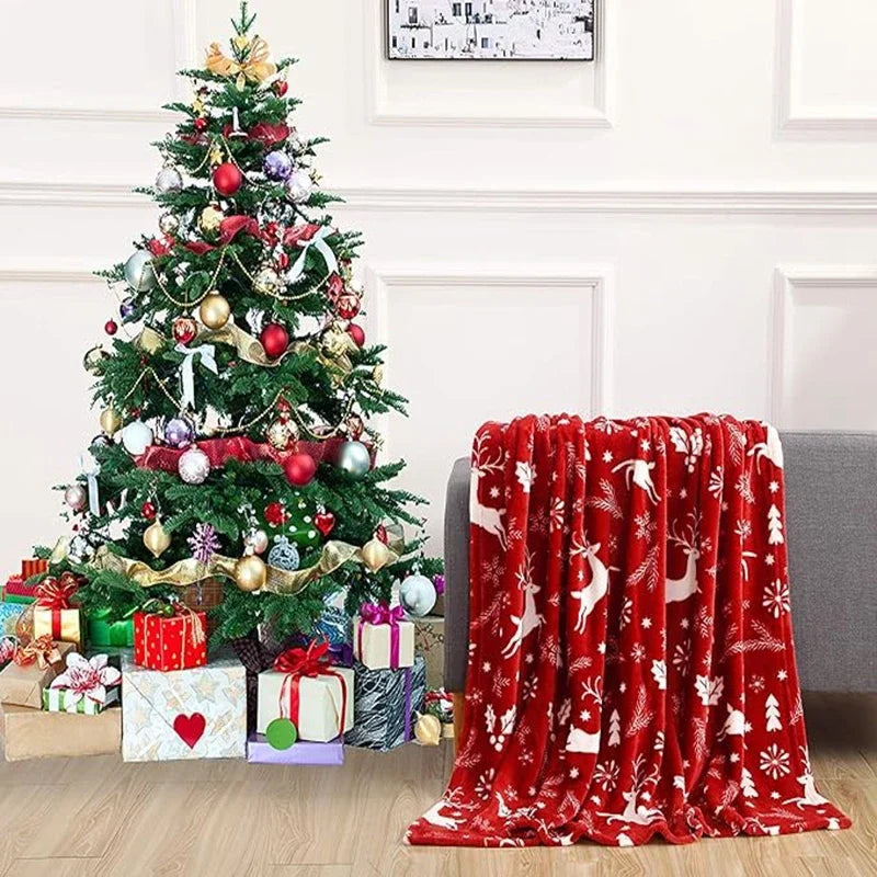 Luxury Velvet Fleece Blanket | Super Soft Christmas Prints | Cozy Holiday Decor for Home & Gift