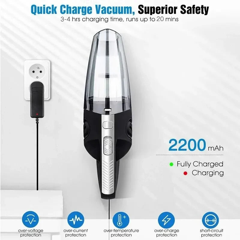 🌀 Cordless Powerful Cyclone Suction Portable Rechargeable Vacuum Cleaner 🌀