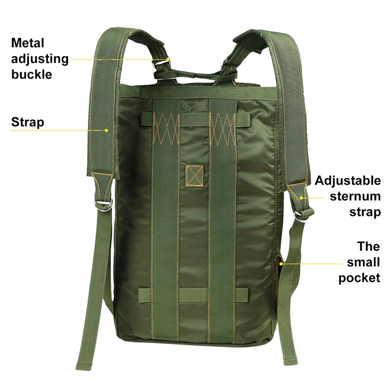 🎒 Durable All-Purpose Backpack | Lightweight Parachute Bag for Outdoor Adventures 🌄 | Hiking, Hunting, School & Travel