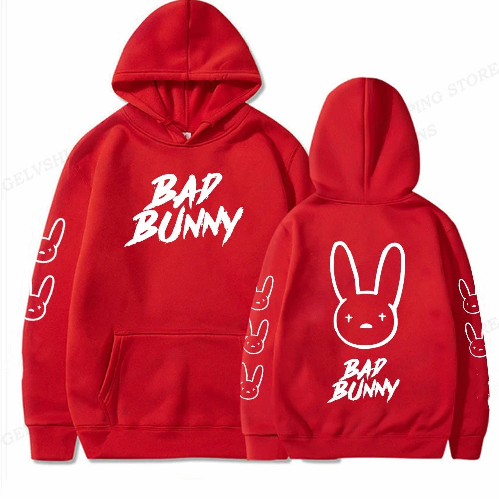 Debí tirar MAX fotos | Rabbit Print Unisex Hoodie – Streetwear Hip Hop Hooded Sweatshirt