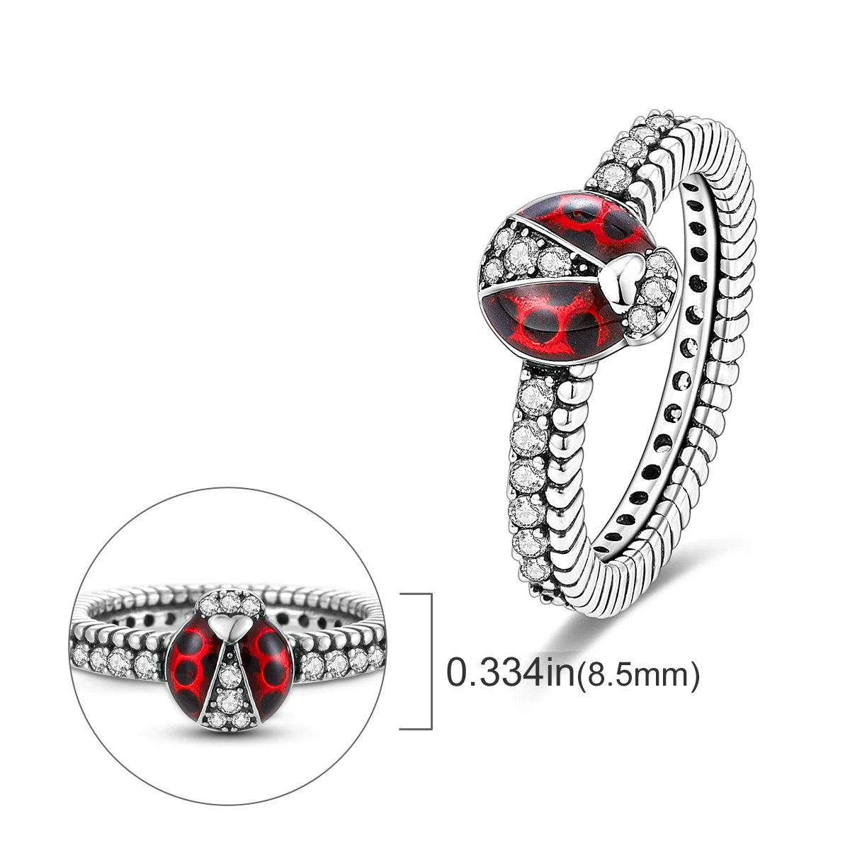 Silver Plated Infinite Love Firefly Ring Original Design Zircon Finger Rings For Women High Quality Wedding Jewelry Gift