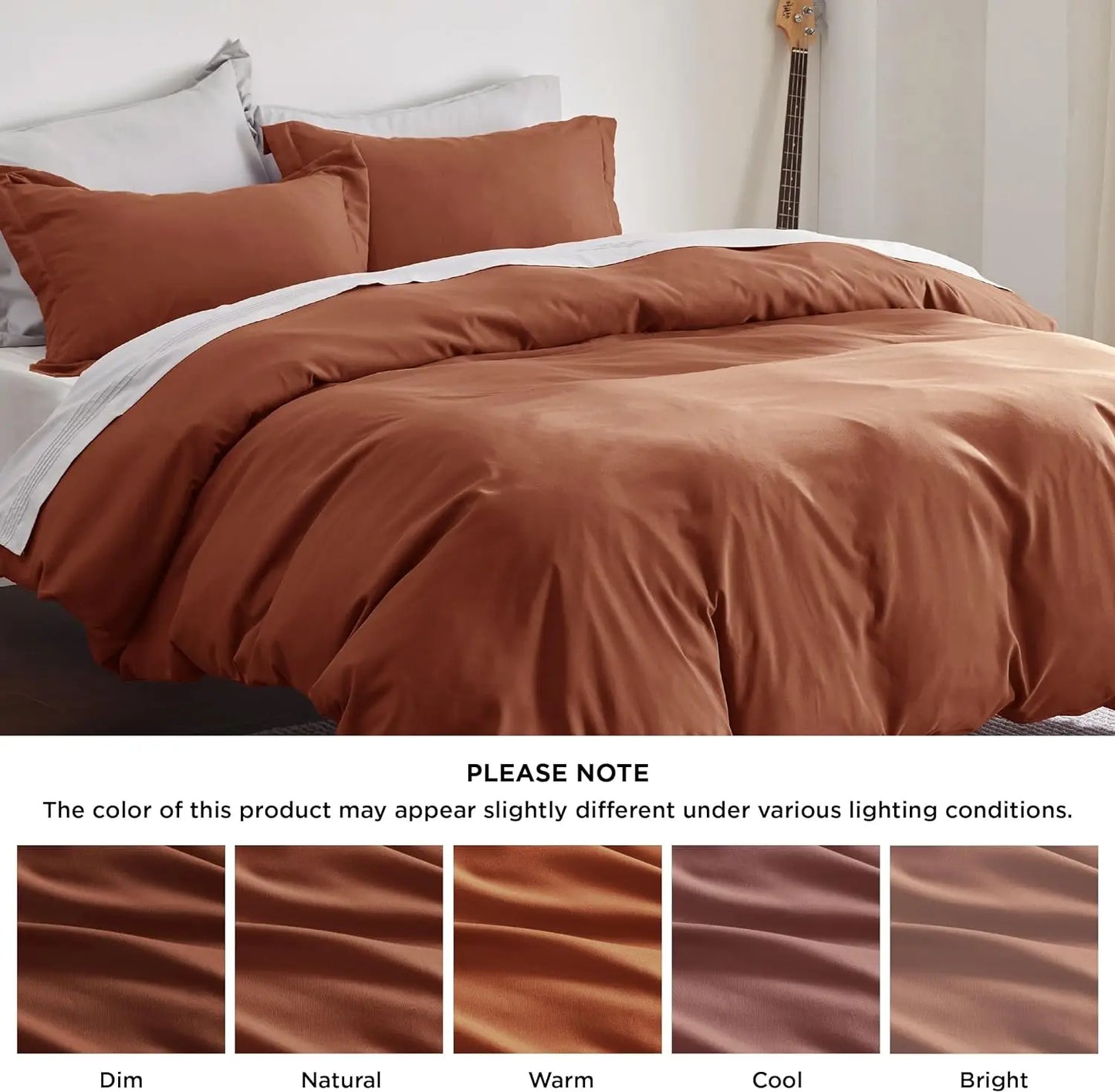 Bedsure Duvet Cover - Soft Double Brushed Duvet Cover with Zipper Closure, No Comforter, Available in Twin, Full, Queen, King, Cal King